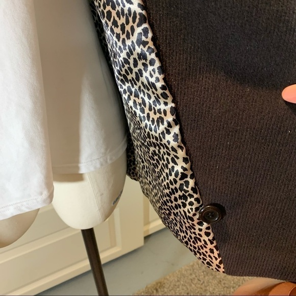 𝅺Hilary Radley Brown Angora Wool Coat Sz 8 Classic Neutral Lined Jacket - Picture 6 of 13